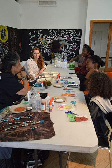 Creative Re-use Bead making workshop with Pamela Issac from Materials for the Arts. Photos by Rebecca Fitton.
